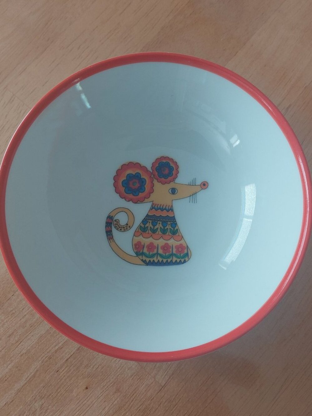 Vintage 1970's Mid Century AK Kaiser Children's Porcelain Folk Art Bowl